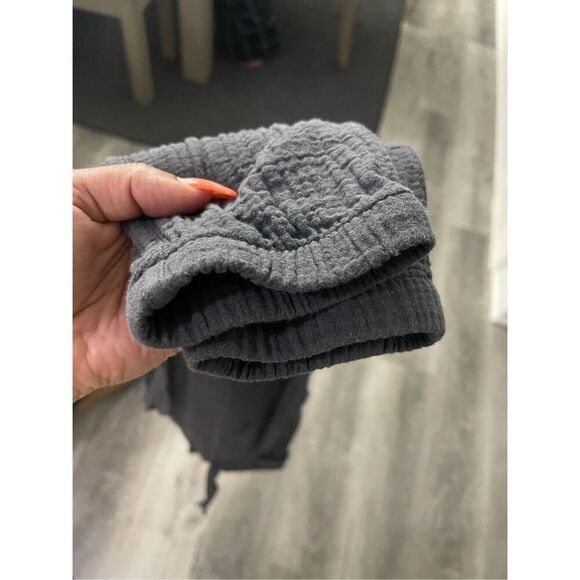 Cat & Jack Girls Gray Cotton Gauze Jogger Pants Size 6/6X Belted Pull-On Casual - Picture 6 of 13